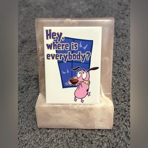 NWT Courage the Cowardly Dog “hey, where is everybody” magnet